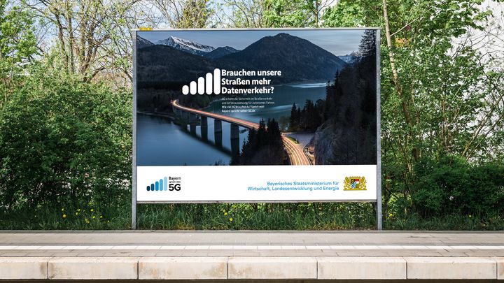 Bayern spricht über 5G - Kampagnenmotiv "Brauchen unsere Straßen mehr Datenverkehr?"