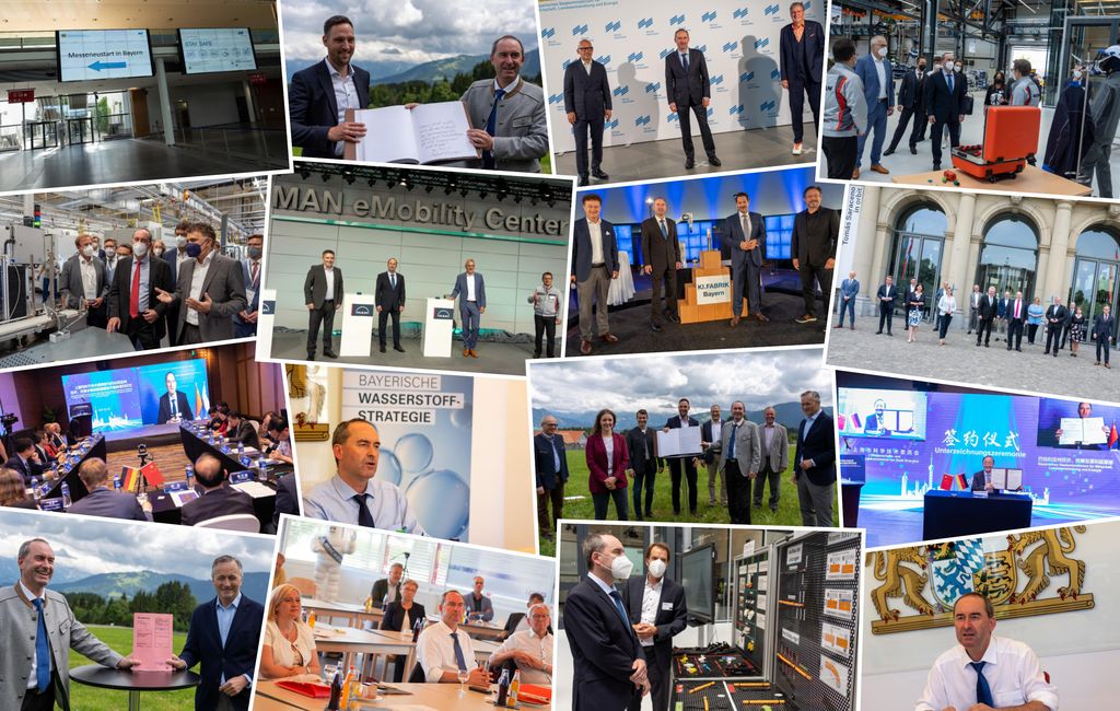 Impressionen der Arbeit von Staatsminister Hubert Aiwanger im Juni 2021