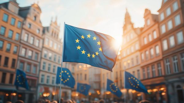 Bild einer Europa-Flagge.