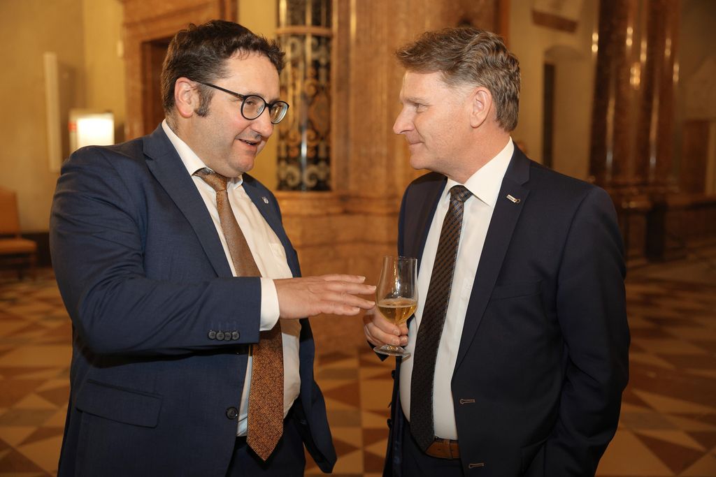 stmwi_25-03-12_088 Tobias Gotthardt (Staatssekretär im Bayerischen Wirtschaftsministeium) lädt am 12.03.2025 anlässlich der Internationalen Handwerksmesse zum Empfang in den Kaisersaal der Residenz München ein.