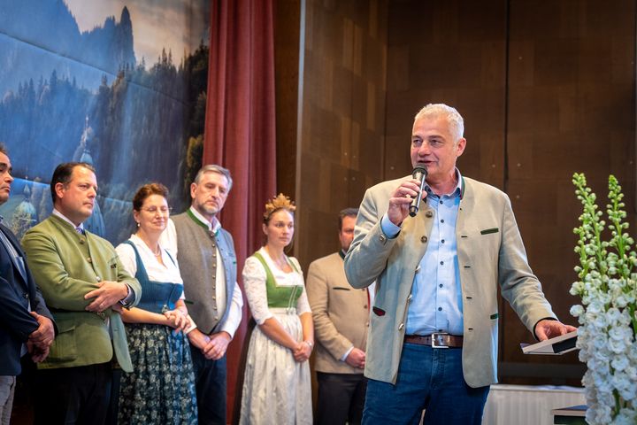 Impressionen der feierlichen Unterzeichnung des Pakts "Holzenergie Bayern". 