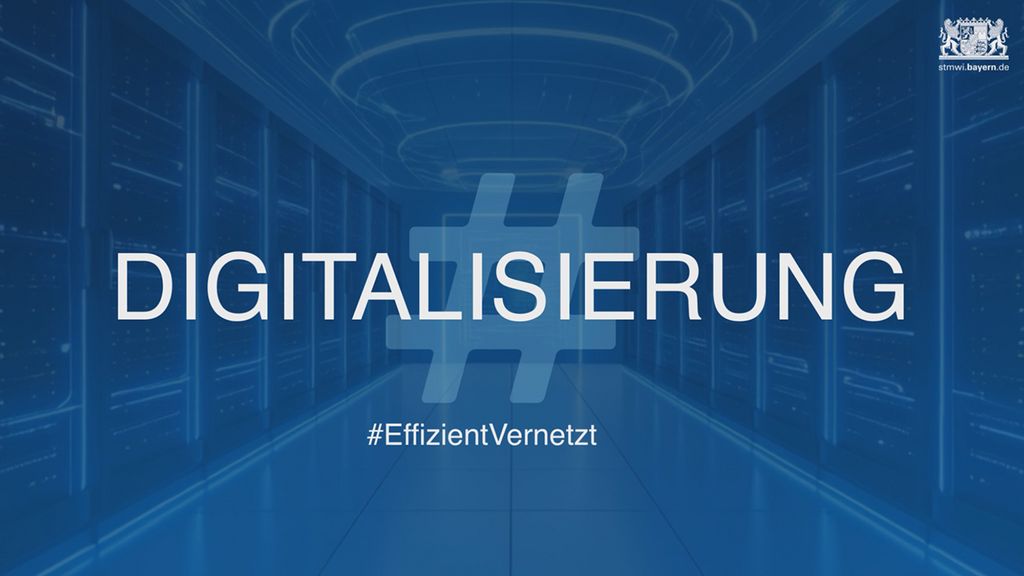 Hier klicken, um das Video zu starten. Das Bild ist ein Vorschaubild zum Video. Raute auf blauem Grund mit dem Schriftzug Digitalisierung.