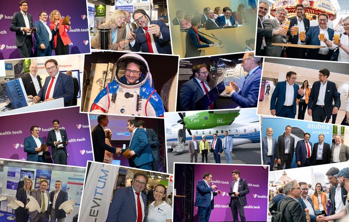 Impressionen der Arbeit von Bayerns Wirtschaftsstaatssekretär Tobias Gotthardt im April, Mai und Juni 2024.