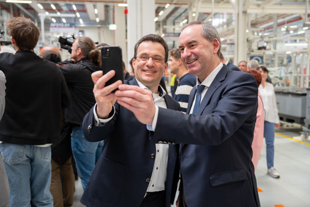 Impressionen der Eröffnung der Batteriefertigung am MAN-Standort in Nürnberg.