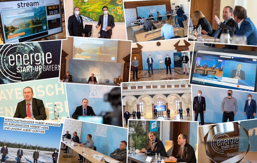 Impressionen der Arbeit von Staatsminister Hubert Aiwanger im Januar und Februar 2021