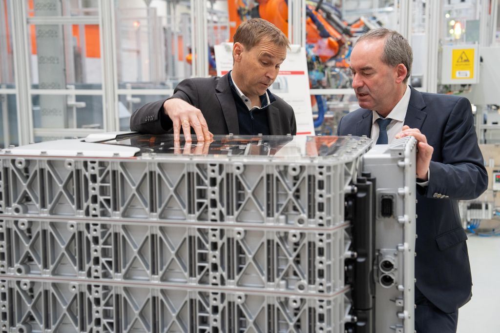 Impressionen der Eröffnung der Batteriefertigung am MAN-Standort in Nürnberg.