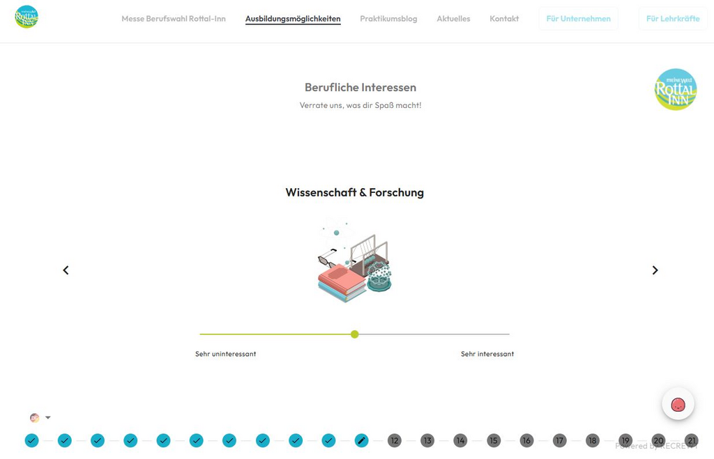 Mit dem intelligenten Berufe Matching den passenden Ausbildungsberuf im Landkreis Rottal-Inn finden.  @ Landkreis Rottal-Inn