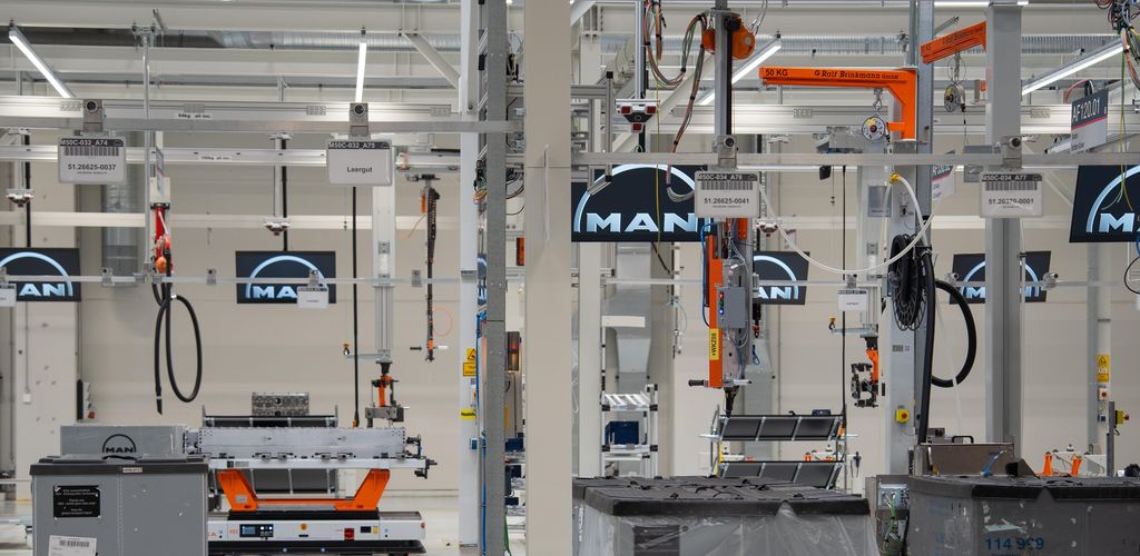 Impressionen der Eröffnung der Batteriefertigung am MAN-Standort in Nürnberg.