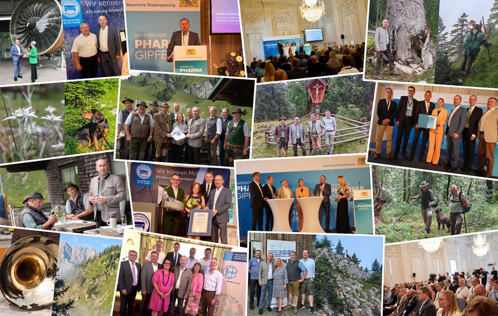 Impressionen der Arbeit von Staatsminister Hubert Aiwanger.