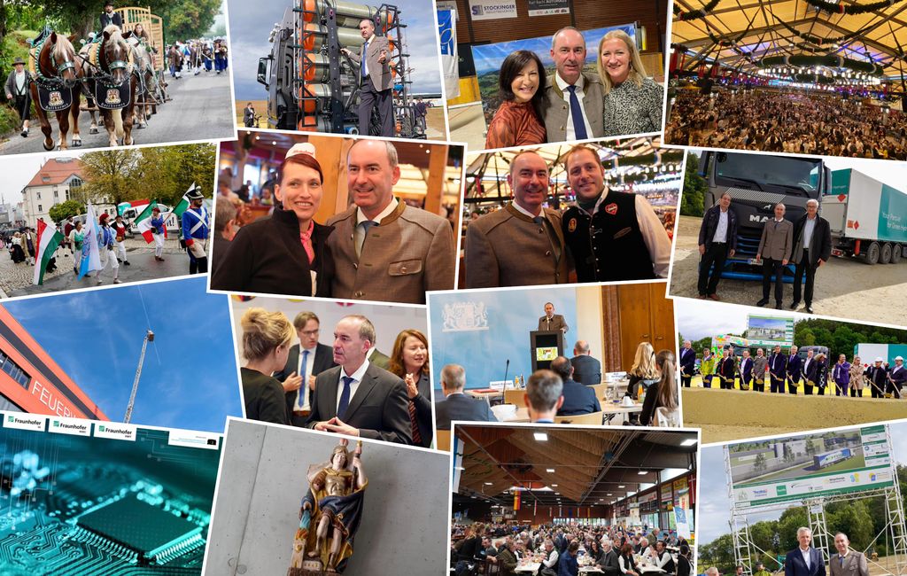 Impressionen der Arbeit von Staatsminister Hubert Aiwanger im September 2022.