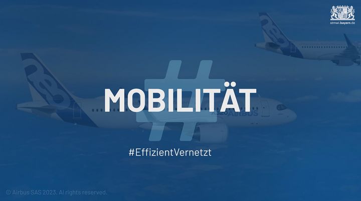 Hier klicken, um das Video zu starten. Das Bild ist ein Vorschaubild zum Video. Raute auf blauem Grund mit dem Schriftzug Mobilität.