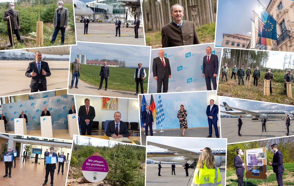 Impressionen der Arbeit von Staatsminister Hubert Aiwanger im April 2021