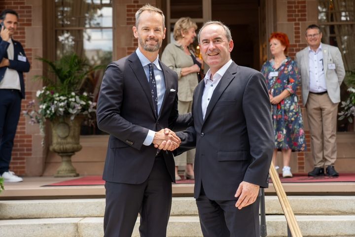 Bayerns Wirtschaftsminister Hubert Aiwanger traf in der Hauptstadt Raleigh mit North Carolinas Wirtschaftsminister Lee Lilley zusammen: Foto: Nicole Engelhart/StMWi