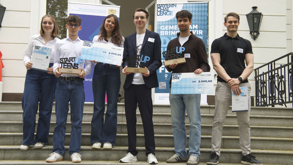 Die Gewinner der Startup Teens Bayern Challenge 2026.