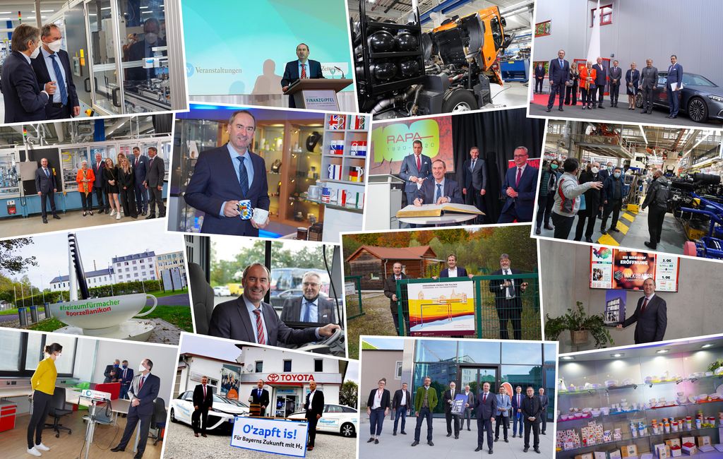 Impressionen der Arbeit von Staatsminister Hubert Aiwanger im Oktober 2020