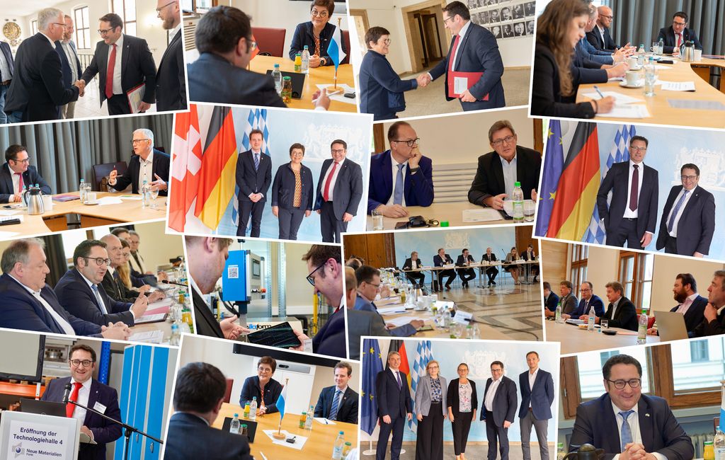 Impressionen der Arbeit von Bayerns Wirtschaftsstaatssekretär Tobias Gotthardt im April, Mai und Juni 2024.