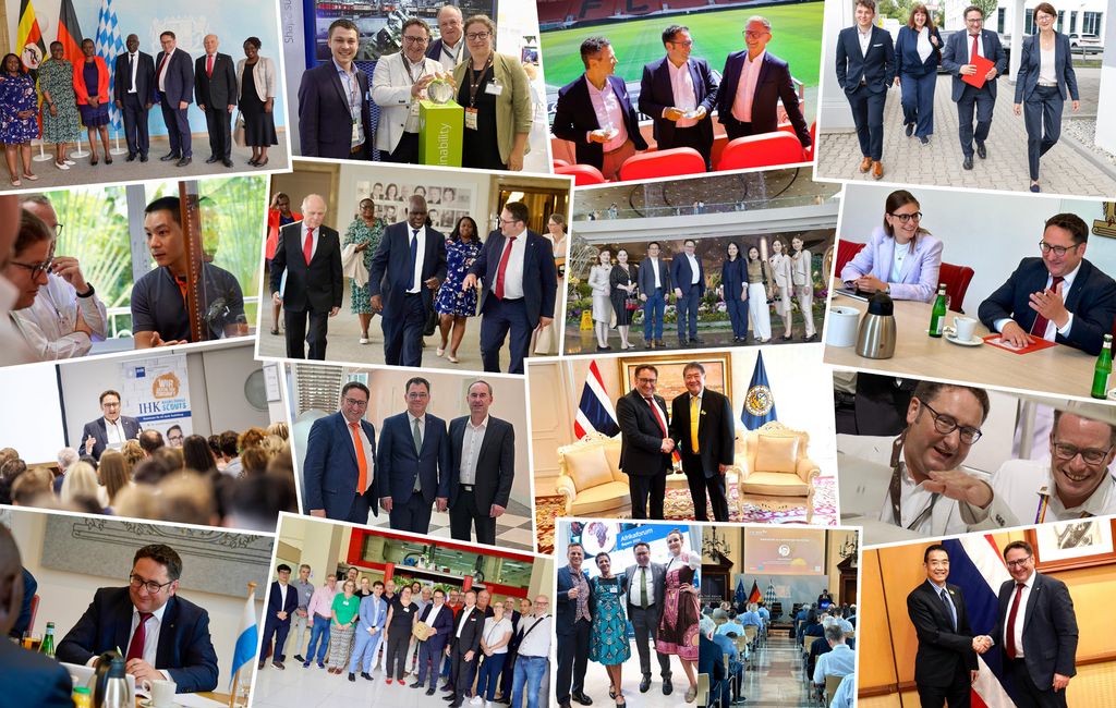 Impressionen der Arbeit von Bayerns Wirtschaftsstaatssekretär Tobias Gotthardt im April, Mai und Juni 2024.