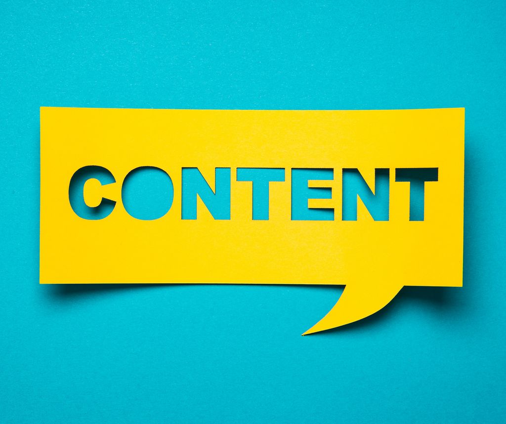 Text Content auf farbigem Hintergrund