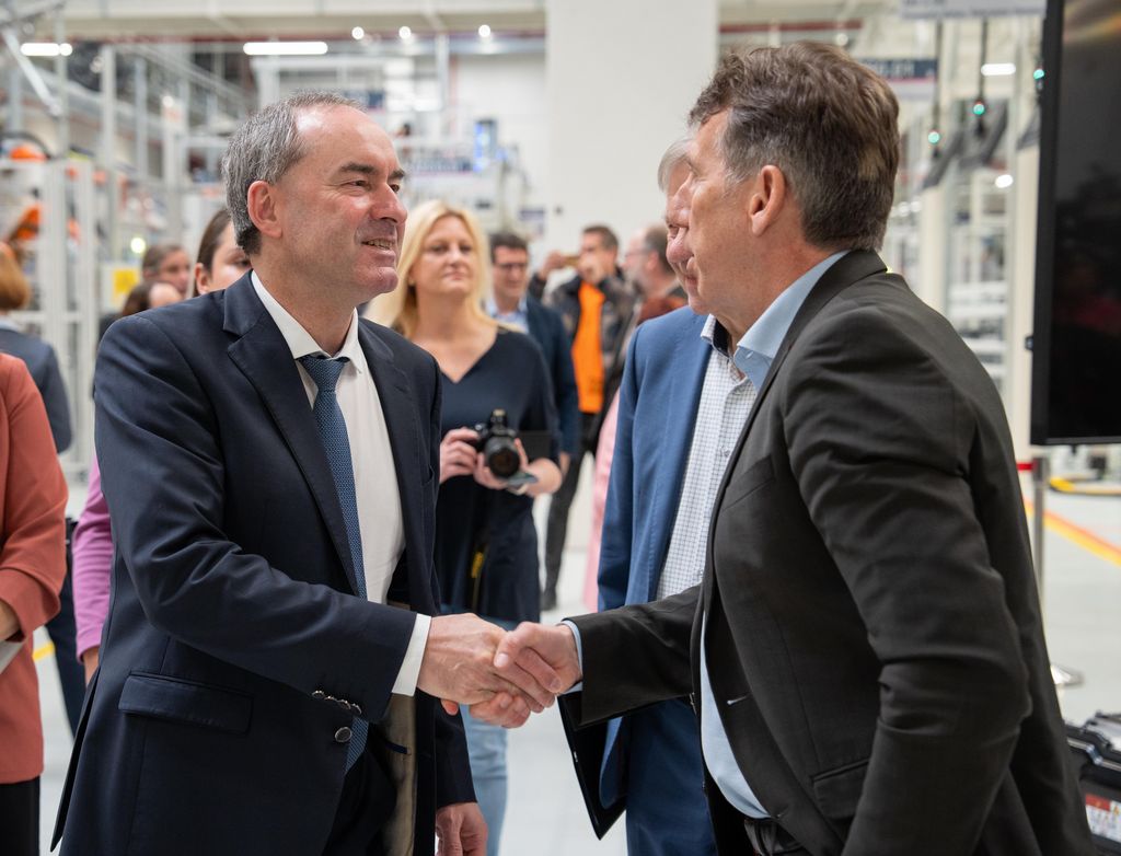 Impressionen der Eröffnung der Batteriefertigung am MAN-Standort in Nürnberg.