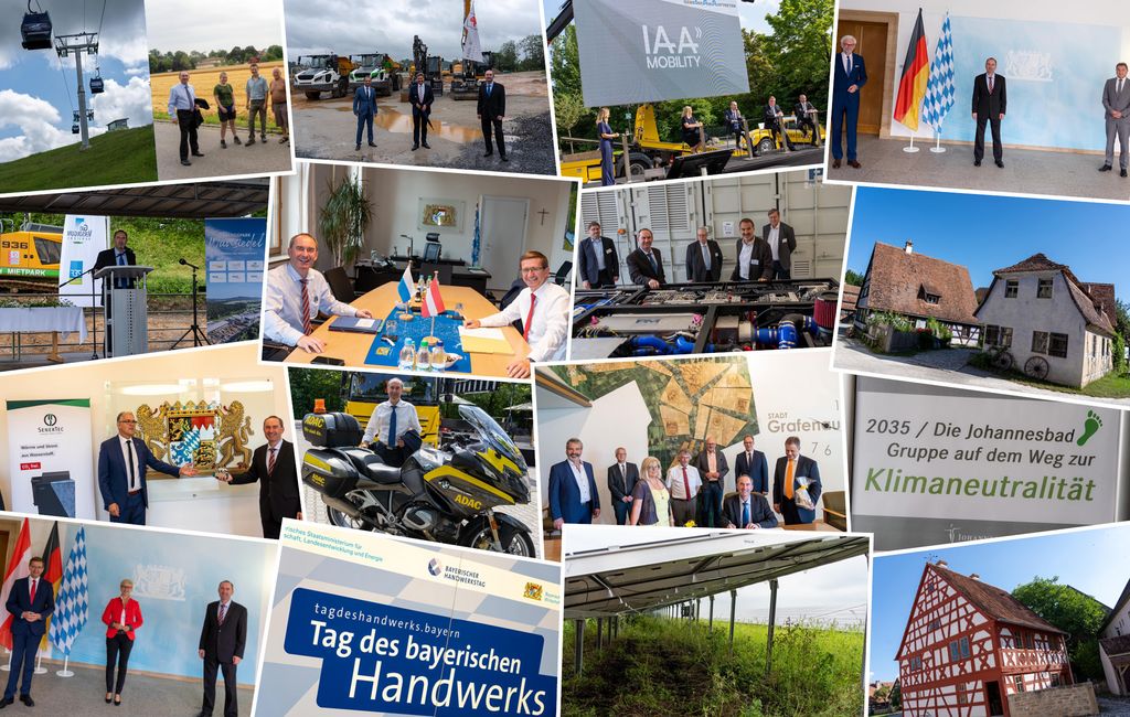 Impressionen der Arbeit von Staatsminister Hubert Aiwanger im Juli 2021