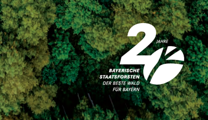 Logo der Bayerischen Staatsforsten zum 20jährigen Bestehen