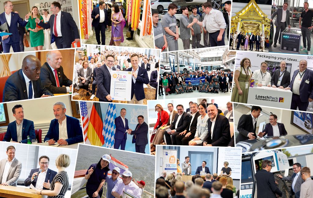 Impressionen der Arbeit von Bayerns Wirtschaftsstaatssekretär Tobias Gotthardt im April, Mai und Juni 2024.