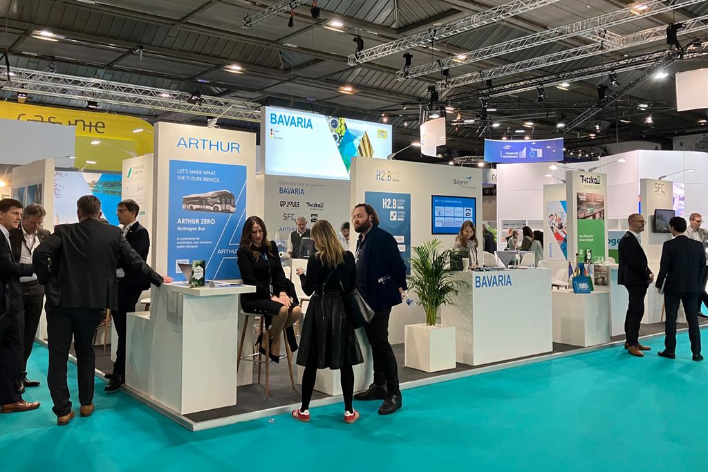 Bild des bayerischen Gemeinschaftsstand auf einer früheren Hyvolution.