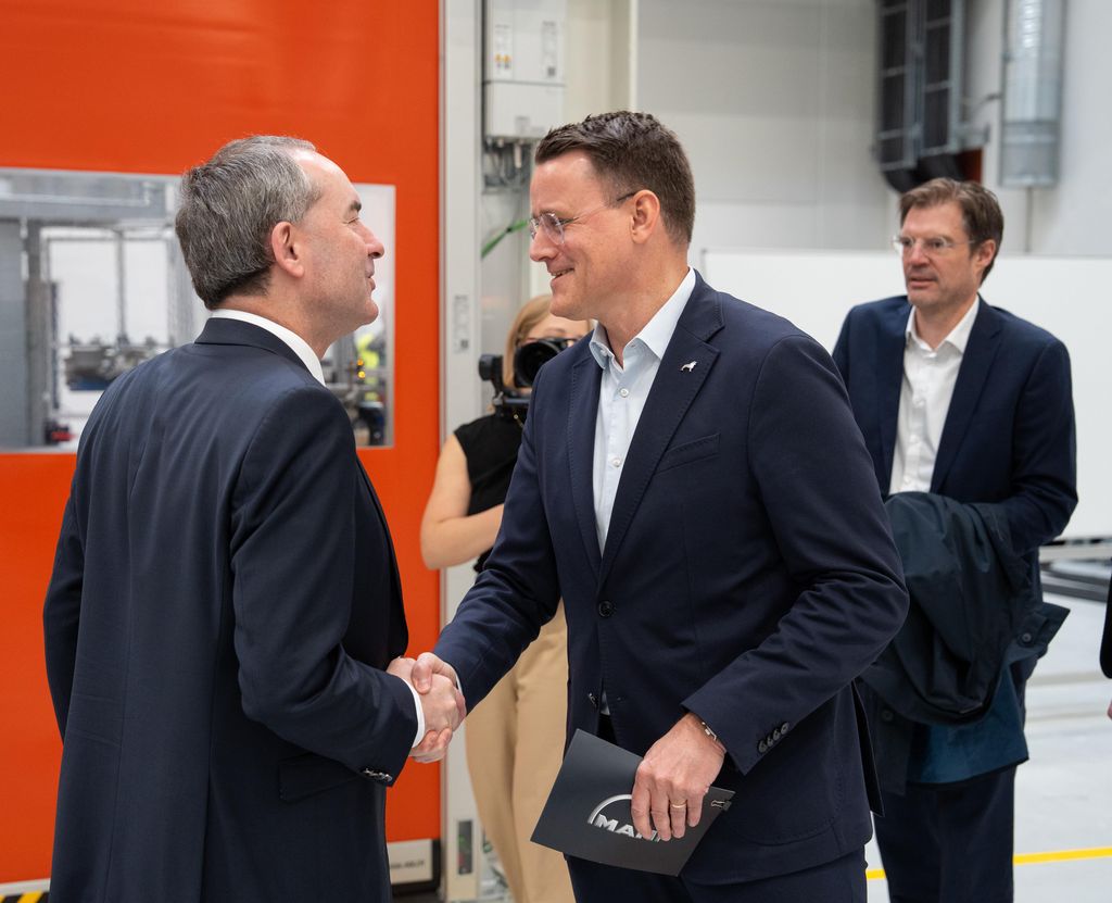 Impressionen der Eröffnung der Batteriefertigung am MAN-Standort in Nürnberg.