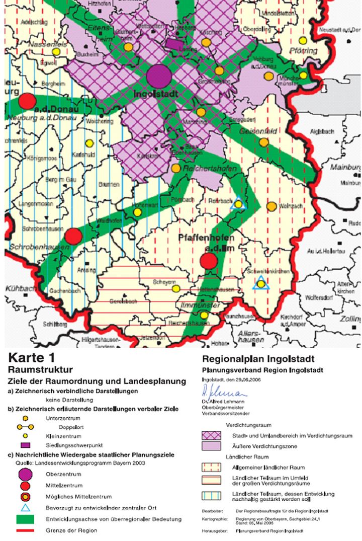 Beispiel Regionalkarte Ingolstadt
