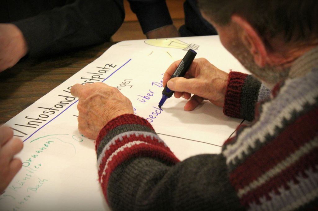 Bild 5: Bürgerworkshop in Wilburgstetten (Quelle: ERH).  © Regionalmanagement Hesselberg