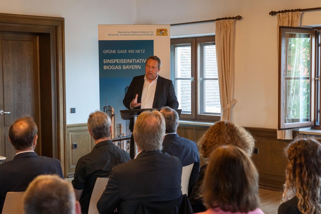 Impressionen der Unterzeichnung der Gaseinspeiseinitiative Biogas Bayern.