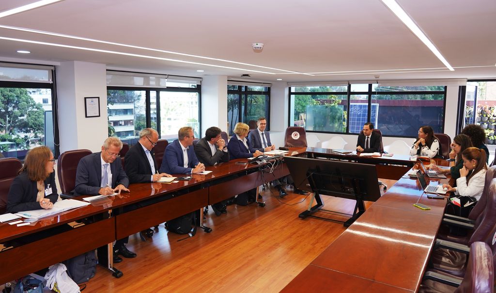 Im Gespräch wurden die Potenziale der Wasserstoffökonomie für beide  Staaten erörtert. Foto: StMWi. © StMWi/T.Assenbrunner