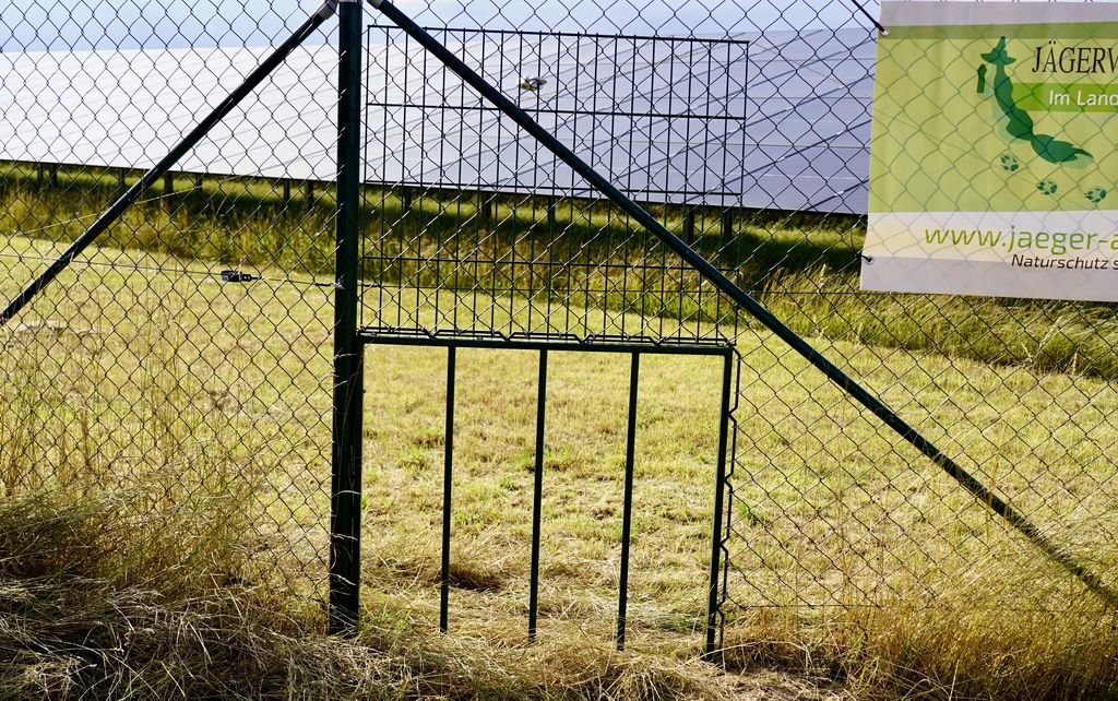 Einer der Rehdurchschlupfe an der PV-Anlage. Foto: StMWi