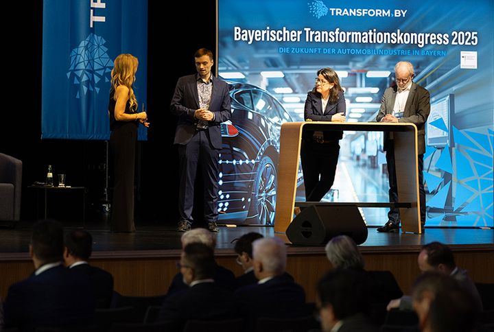 Impressionen vom Bayerischen Transformationskongress: eine Vortragssituation