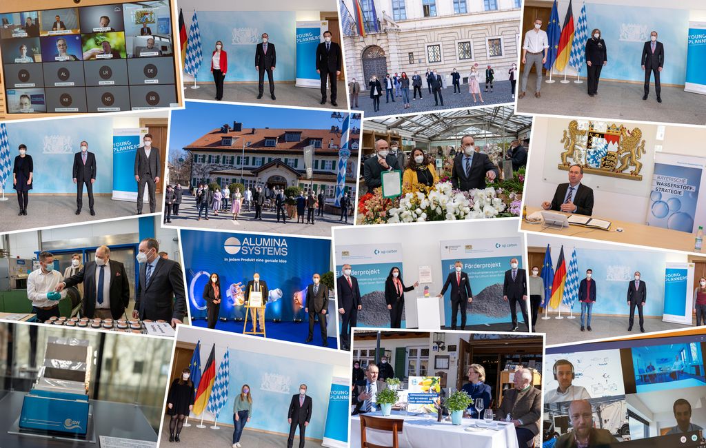 Impressionen der Arbeit von Staatsminister Hubert Aiwanger im März 2021