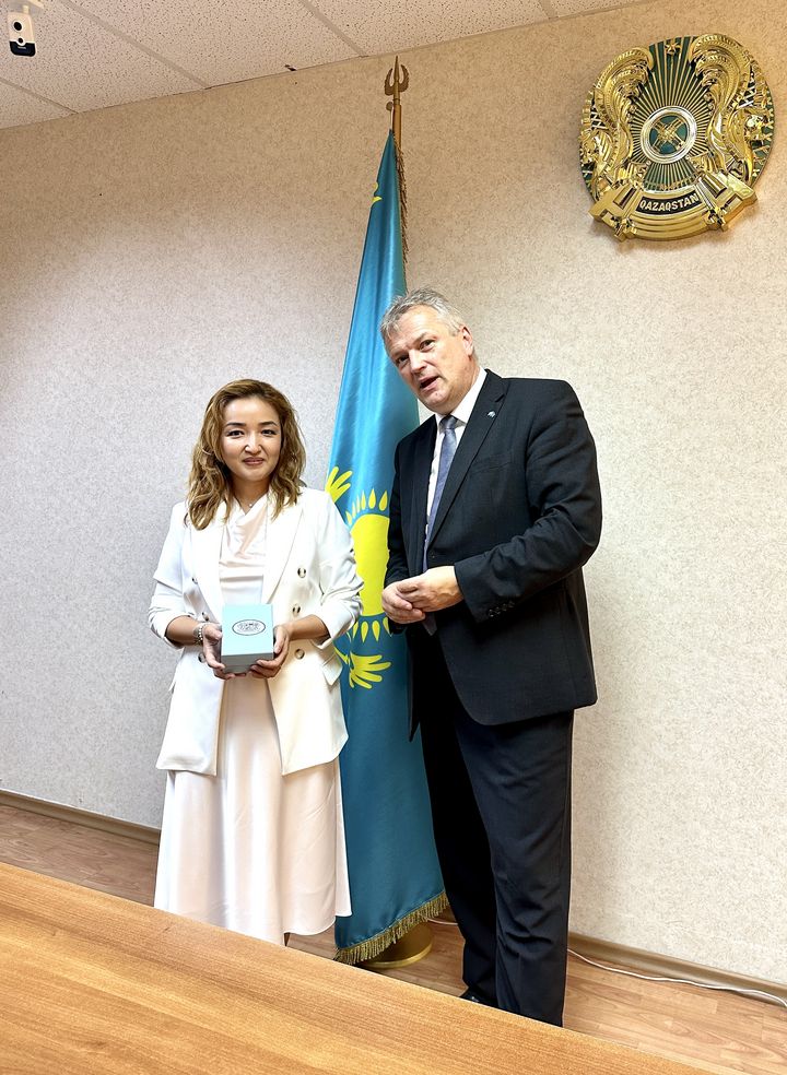 In Astana traf der Staatssekretär die kasachische Vize-Industrieministerin Dinara Chsheglova. Foto: T. Assenbrunner/StMWi