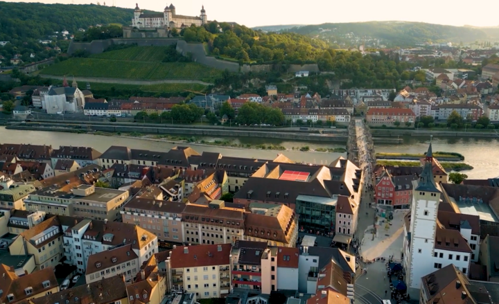 Die Stadt Würzburg.