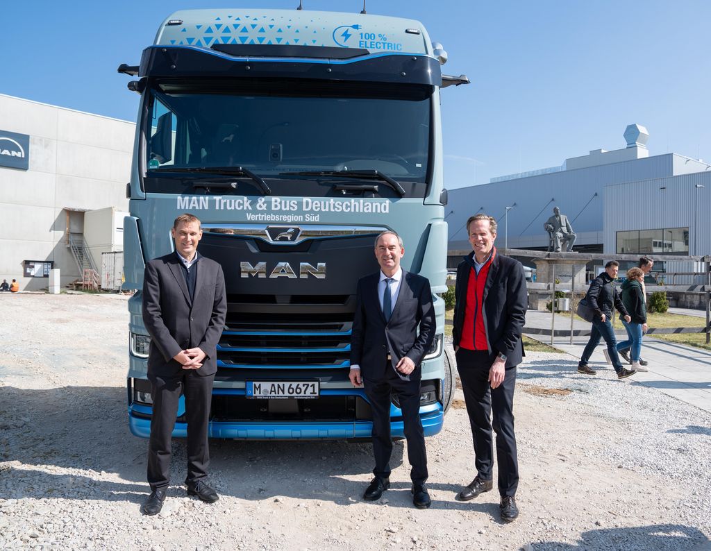 Impressionen der Eröffnung der Batteriefertigung am MAN-Standort in Nürnberg.