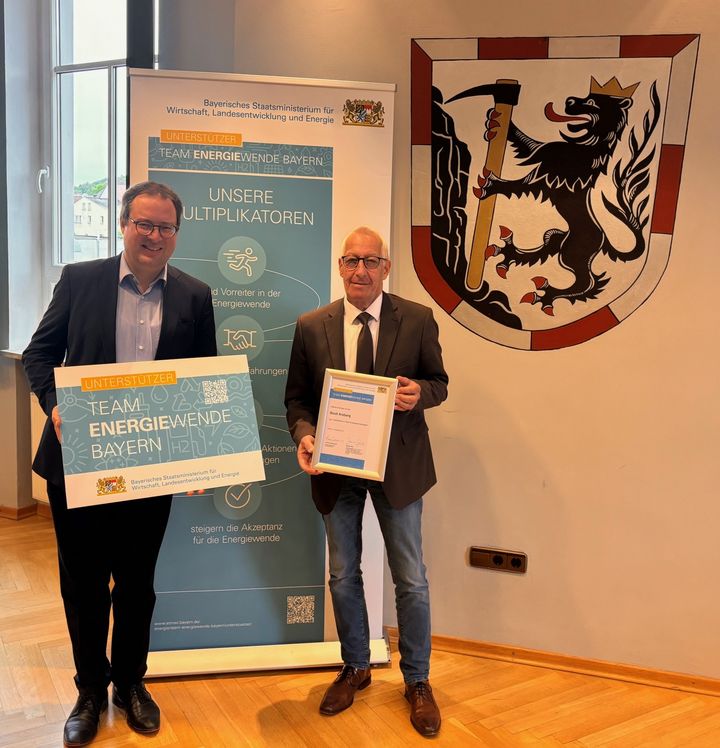 Die Stadt Arzberg ist Unterstützer im Team Energiewende Bayern.