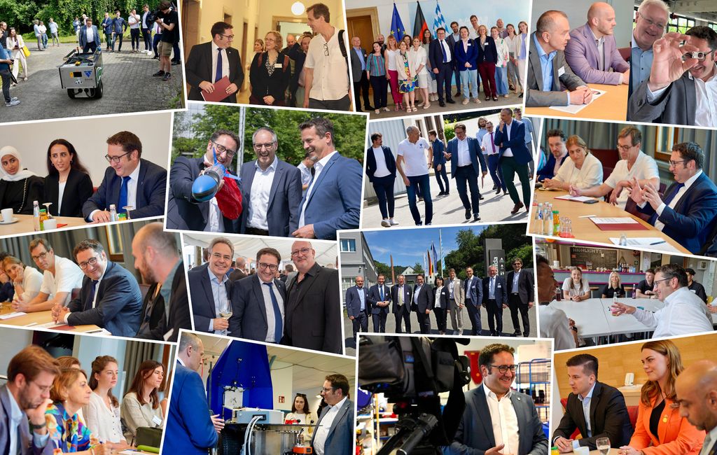 Impressionen der Arbeit von Bayerns Wirtschaftsstaatssekretär Tobias Gotthardt.