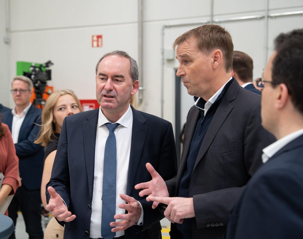 Impressionen der Eröffnung der Batteriefertigung am MAN-Standort in Nürnberg.