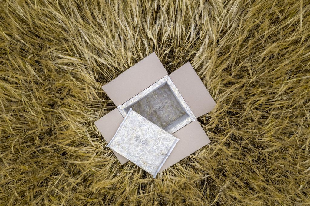 Styropor aus Stroh von der Firma Landpack.