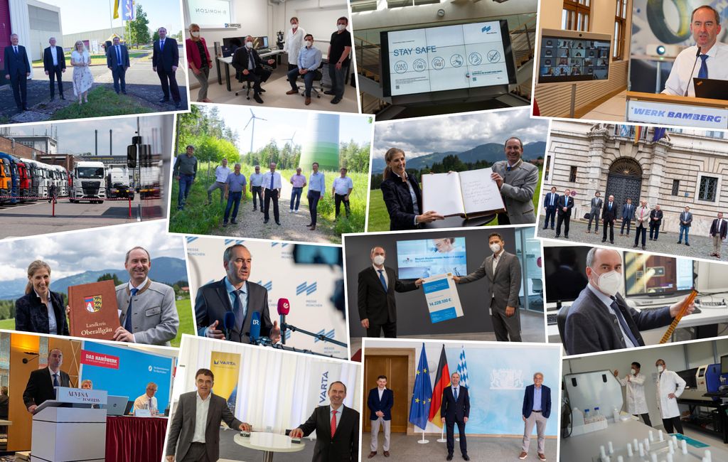 Impressionen der Arbeit von Staatsminister Hubert Aiwanger im Juni 2021