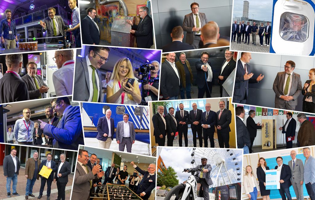 Impressionen der Arbeit von Bayerns Wirtschaftsstaatssekretär Tobias Gotthardt.