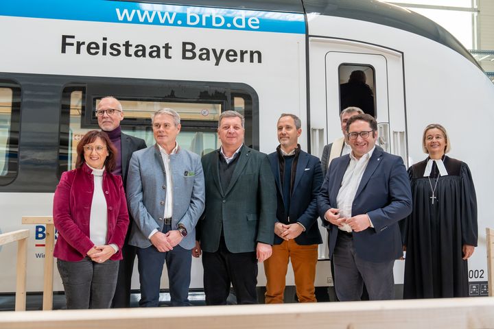 Impressionen der Präsentation von Bayerns erstem Wasserstoffzug Mireo Plus H.
