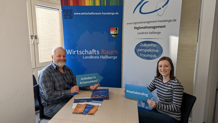 Wirtschaftsförderer Michael Brehm, Regionalmanagerin Sonja Gerstenkorn_Existenzgründerprogramm. © Catherine Büttner